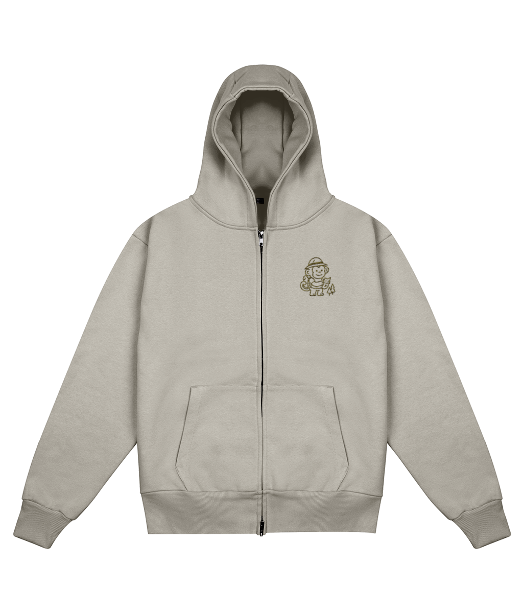 Explorer Heavyweight Zip-Hoodie Stone